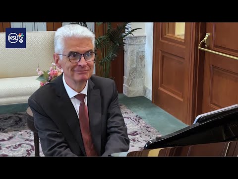 The newest apostle of The Church of Jesus Christ of Latter-day Saints meets the media