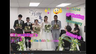 #Mom&Dad25thWeddingPart2 #IKnowWhoHoldsTomorrow #FamilySpecialItem #Photos #RejoiceInTheLord! 💖👦👧🙏