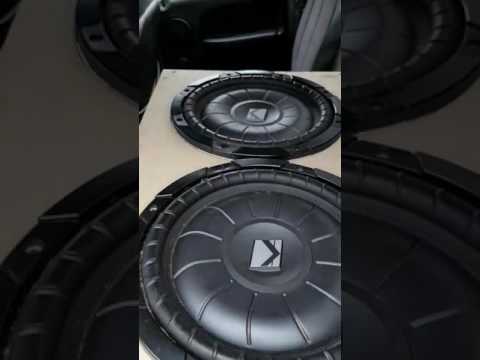 2 Kicker CVT shallow 10" subs on 400 watts rms.