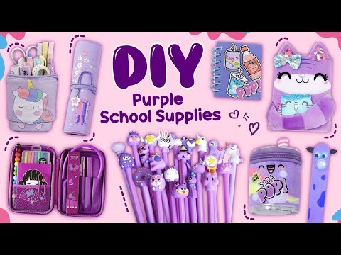 12 DIY Purple School Supplies - Amazing Purple Craft