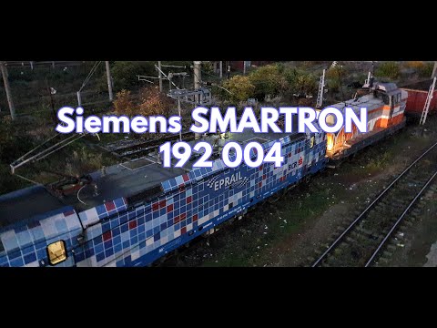 Siemens SMARTRON 192 004 EP RAIL/ CER FERSPED rail maneuvers on sunset