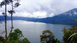 Landscape of Buyan Lake Wanagiri Near Bedugul Bali Indonesia