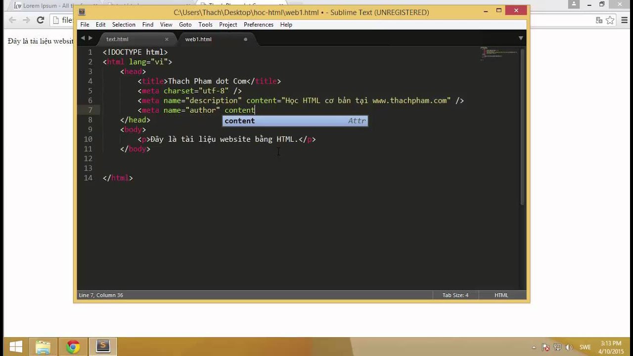 [Học HTML - 04] Một số thẻ khai báo thông tin website