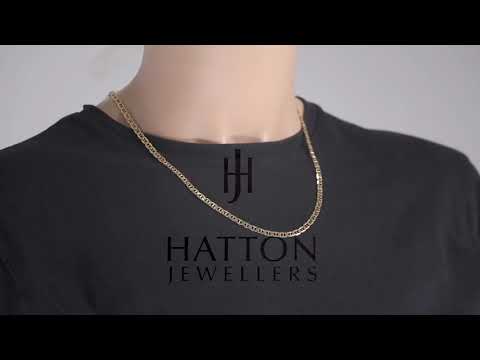 9ct Yellow Gold Italian Made Flat Anchor Chain - 4.5mm - 16" - 30"