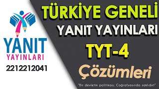 Yanıt Yayınları TYT Türkiye Geneli-4 Coğrafya Soru Çözümü |#yks2022