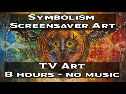 Symbolism Screensaver Art for TV, TV Art, 8 Hours Long, 8-Hour Symbolism Art, No Music