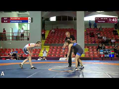 Repechage WW - 49 kg: M. PLASER (EST) v. N. VARAKINA (BLR)