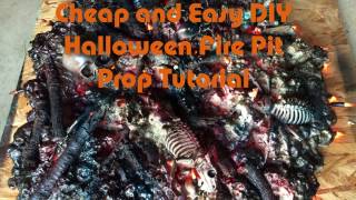 DIY Cheap and Easy Halloween Spooky Fire Skull Pit