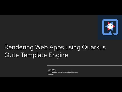 Rendering Web Apps using Quarkus Qute Template Engine