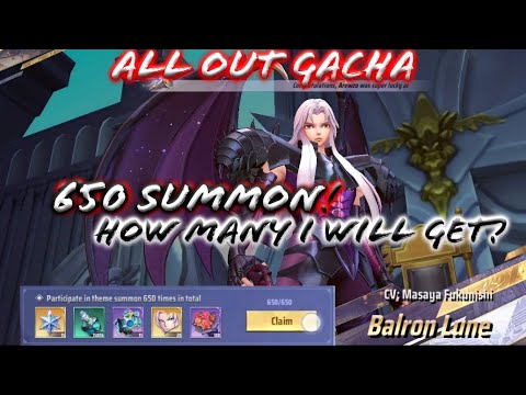 Saint Seiya: Awakening (KOTZ) - All Out Gacha Balron Lune! Summon 650 Times! How many I will get?
