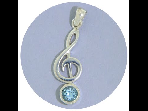 Pandantiv Argint 925 Cheia Sol Topaz Natural - Stralucire si Armonie