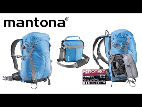 Mantona Elements 2-in-1 Outdoor-Fotorucksack blau mit herausnehmbarer Kameratasche