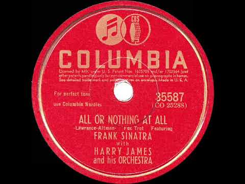 1943 HITS ARCHIVE: All Or Nothing At All - Harry James & Frank Sinatra (recorded 1939)