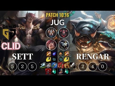 GEN Clid Sett vs Rengar Jungle - KR Patch 10.16