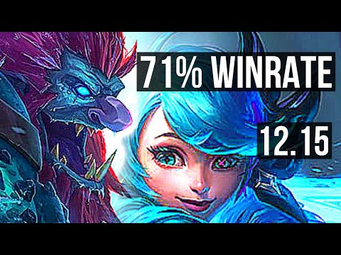 TRUNDLE vs GWEN (TOP) | 71% winrate, 7 solo kills, Dominating | NA Master | 12.15