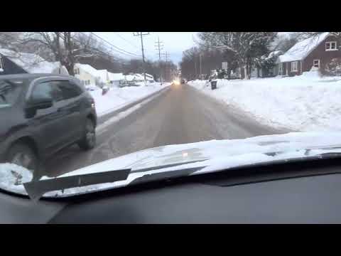 Snow in Erie pa USA 2022.