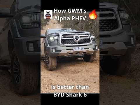 What BYD Shark 6? The GWM Alpha PHEV smashes it off-road. #gwm #byd #shark6  #cannonalpha #4wd #4x4
