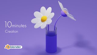 【blender】花のイラストを超簡単モデリング!