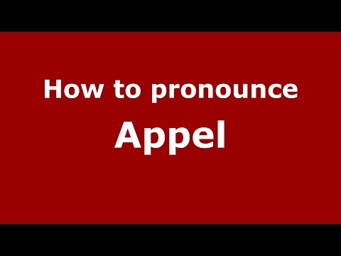 How to pronounce Appel (Germany/German) - PronounceNames.com