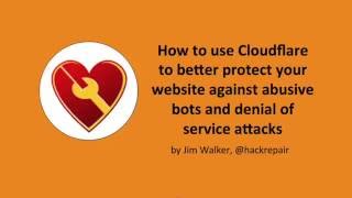 How to use Cloudflare to better protect your website against denial of service attacks