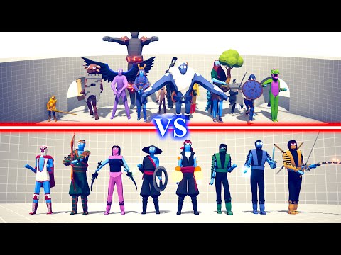GIANTS TEAM vs MORTAL KOMBAT TEAM - Totally Accurate Battle Simulator TABS