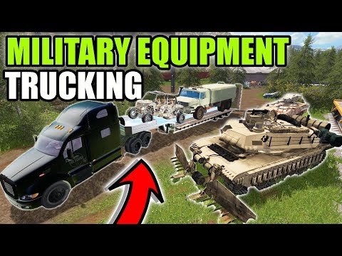 HAULING MILITARY EQUIPMENT ACROSS COUNTRY W/ THE CREW | MULTIPLAYER | FARMING SIMULATOR 2017