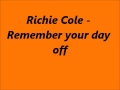 Richie Cole - Remember your day off