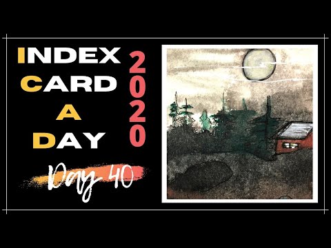 India Ink & Watercolor, Day 40 ICAD