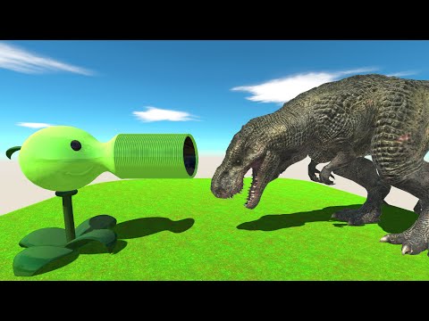 Peashooter vs 999 T-Rex - Animal Revolt Battle Simulator