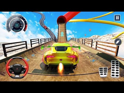 mega ramp car jumping racing 3D - vertical impossible car stunt draving Android gameplay