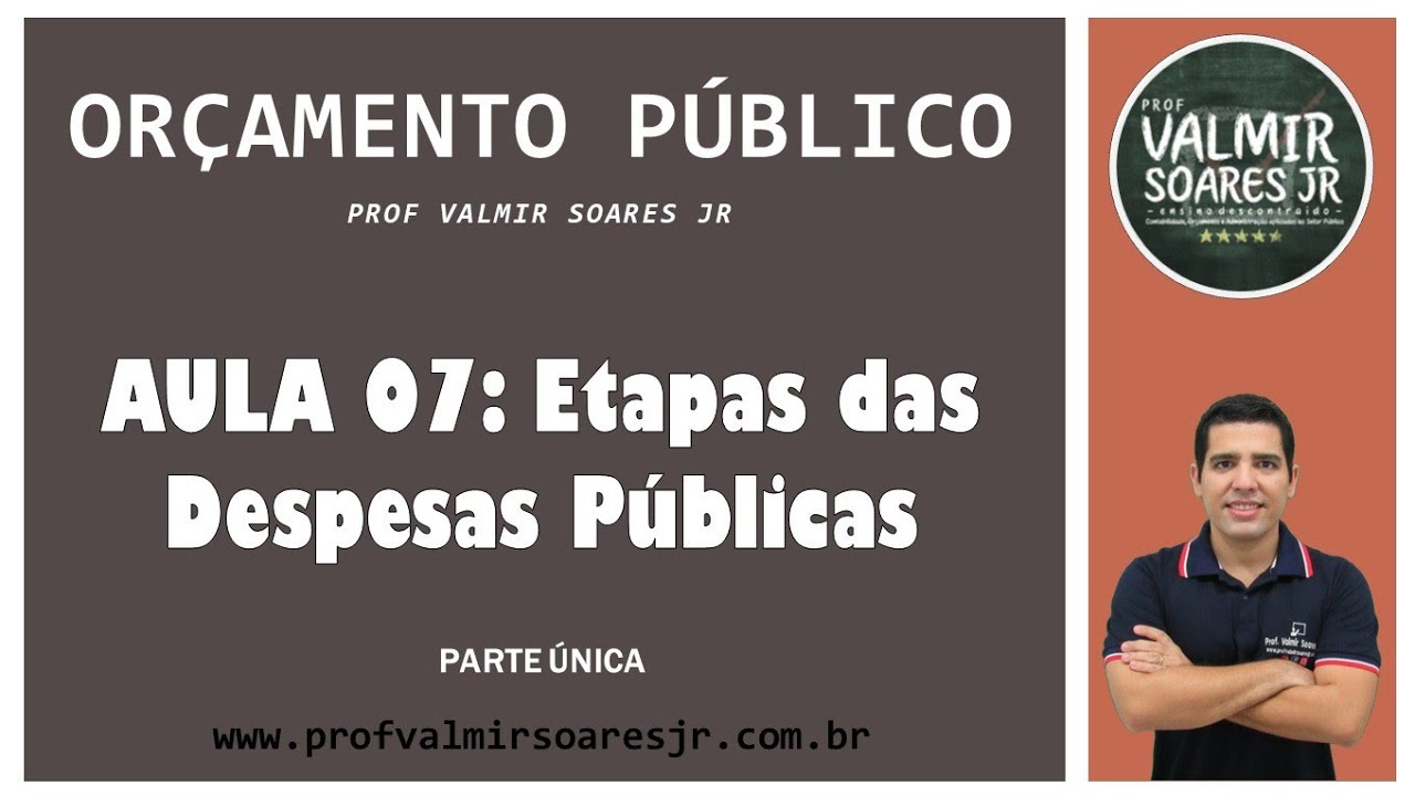 ORÇAMENTO PÚBLICO PARA CONCURSOS - AULA 07 - PARTE UNICA - ETAPAS DAS DESPESAS PÚBLICAS
