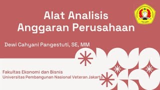 alat analisis anggaran perusahaan