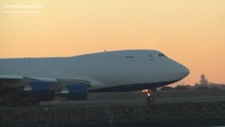 Dubai Air Wing 747-400F Sunrise Take Off 34L Sydney Airport