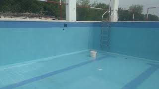 preview picture of video 'Swimming pool finishing work completed at Vandematram school Pali'
