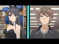 Sakuta Meets Mai Rascal Does Not Dream Of A Bunny Girl Senpai