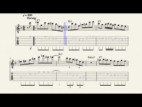 Bebop blues major – Jazz Standard Blues F etude by Antonio Gallardo