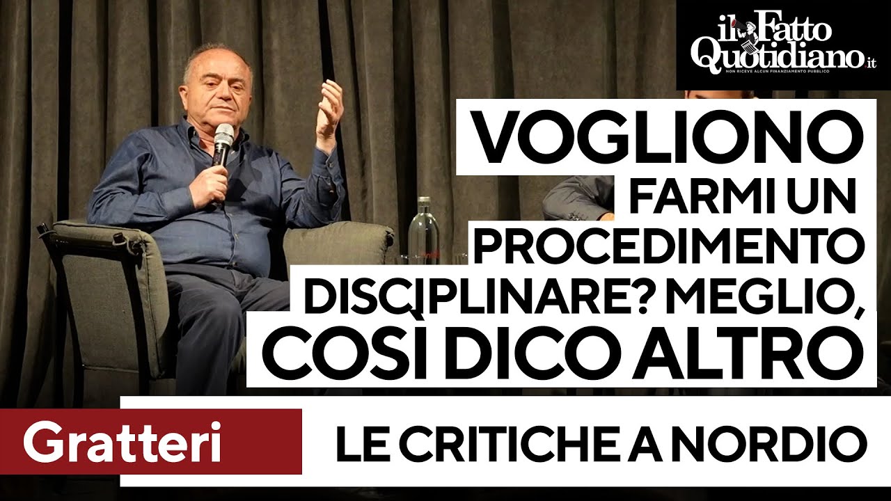 Gratteri: "Procedimento disciplinare a chi critica? Lo aspetto... così poi posso dire altro"