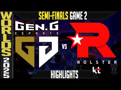GEN vs KT Highlights Game 2 | Worlds 2025 Semi-finals | Gen.G vs KT Rolster G2