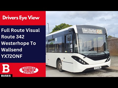 Full Route Visual | Nexus Bus Route 342 - Westerhope To Wallsend | YX72ONF