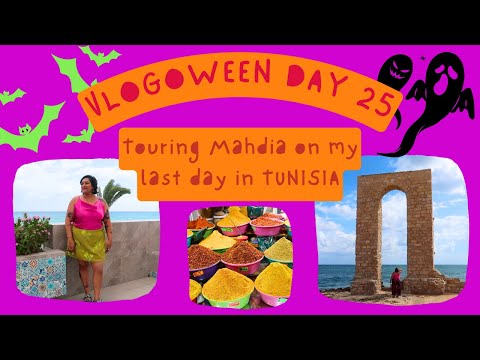 VLOGOWEEN DAY 25 👻🎃 Touring Mahdia 🇹🇳✨️ Marine cemetary, fort remains + our last beach day! 🐚⛵️🪦