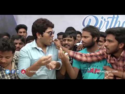 Fans Celebrating Allu Sirish Birthday