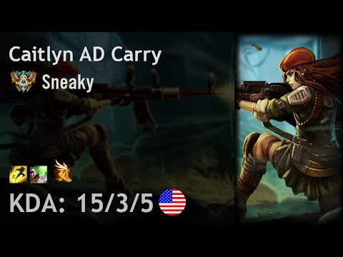 Caitlyn AD Carry vs Tristana - Sneaky - NA Challenger Patch 7.24