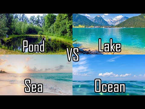 What is the difference between ponds, lakes, rivers, seas, and oceans?