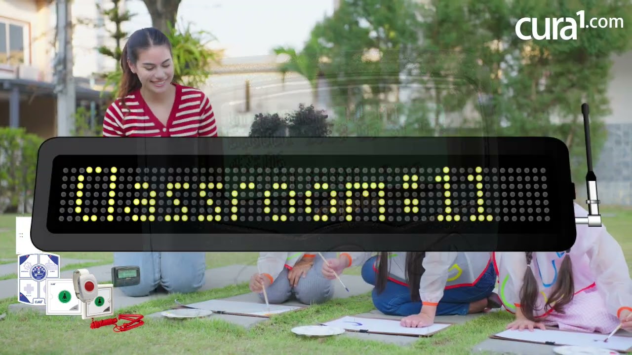 Features and Benefits of the Schools Long Range Call System including position finding SOS Pendants.