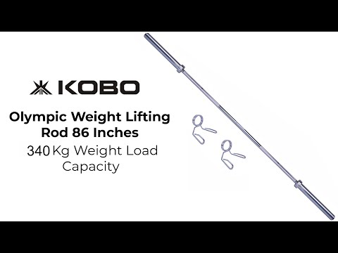 KOBO 86 Inches Olympic Barbell Weight Lifting Rod Bars Inch
