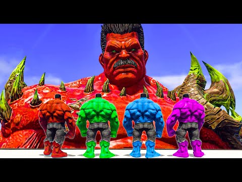 Hulk Vs Red Hulk | Team Hulk COC vs Red Hulk Hell - What If