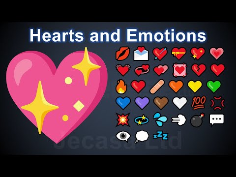 Emoji Meanings Part 2 - Hearts and Emotions | English Vocabulary