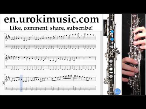 Oboe lessons Shakira - Waka Waka Sheet Music Tutorial Part#1 um-352