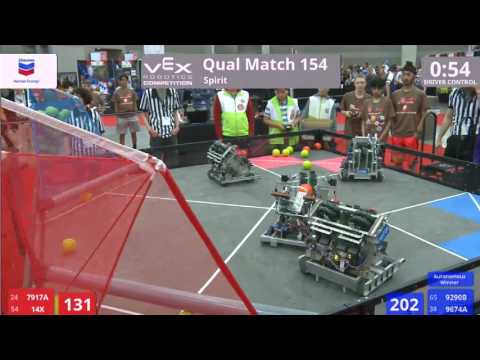 VEX Worlds 2016 - VRC Middle School - Spirit - Qual 154 (7917A 14X) 187 vs 236 (9290B 9674A)
