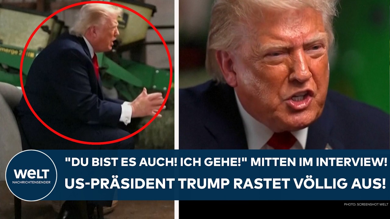 USA: "Du bist es auch! Ich gehe!" Mitten im Interview! Präsident Donald Trump rastet völlig aus!